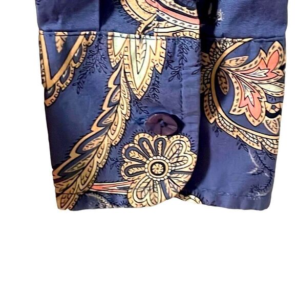 Coldwater Creek fitted paisley print cotton spandex blouse size S - Picture 7 of 11